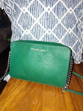 Michael Kors Emerald Saffiano Leather Crossbody Camera Bag